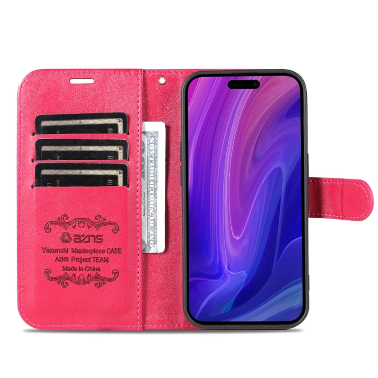 For iPhone 15 Pro Max AZNS Sheepskin Texture Flip Leather Phone Case(Red) - HoMEdemic™ 