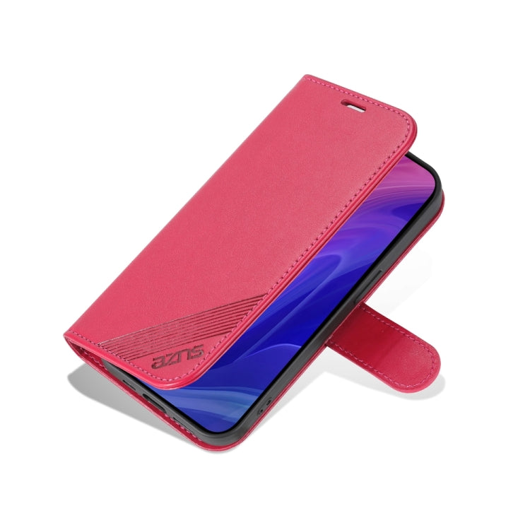 For iPhone 15 Pro Max AZNS Sheepskin Texture Flip Leather Phone Case(Red) - HoMEdemic™ 