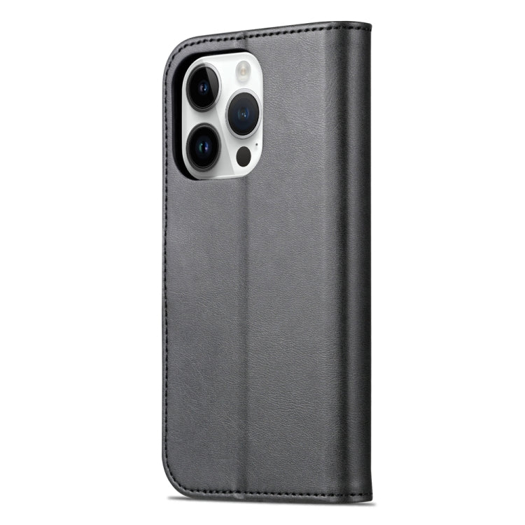 For iPhone 15 Pro Max AZNS Skin Feel Calf Texture Flip Leather Phone Case(Black) - HoMEdemic™ 