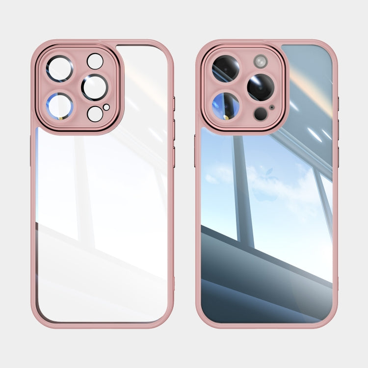 For iPhone 15 Pro Max Acrylic Hybrid TPU Armor Shockproof Phone Case(Pink) - HoMEdemic™ 