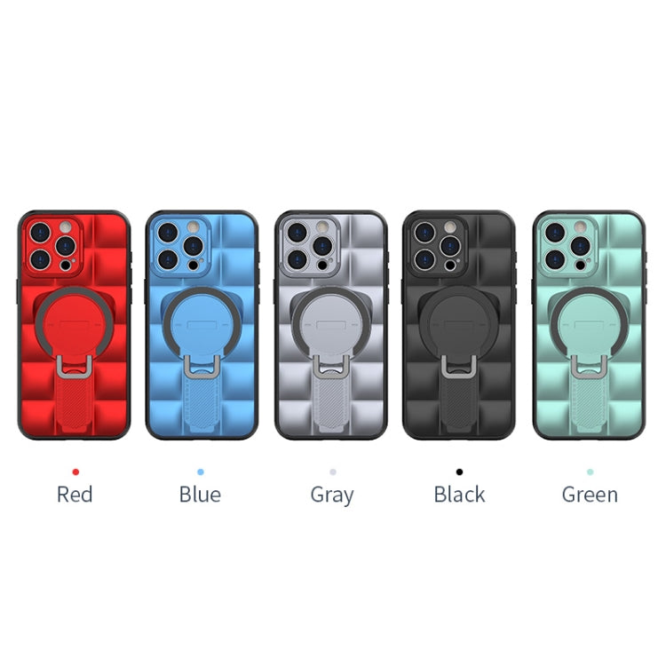 For iPhone 15 Pro Max Airbag TPU + PC Shockproof Phone Case with Holder(Black) - HoMEdemic™ 