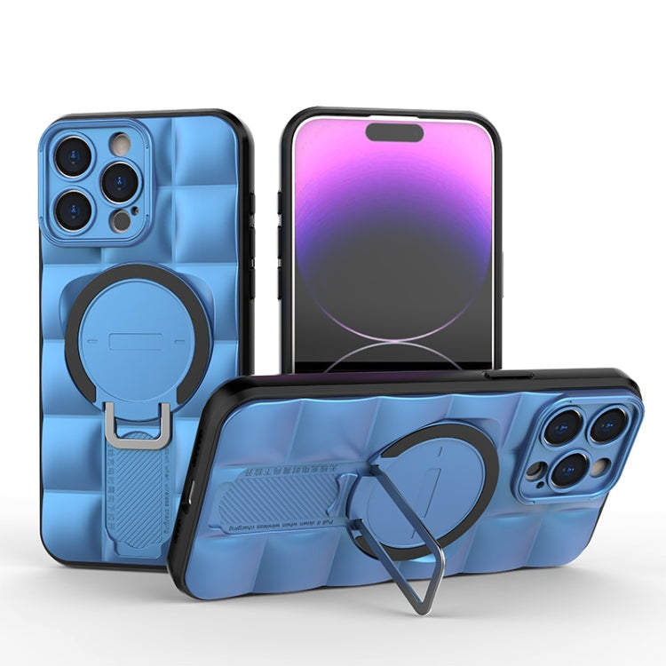 For iPhone 15 Pro Max Airbag TPU + PC Shockproof Phone Case with Holder(Blue) - HoMEdemic™ 