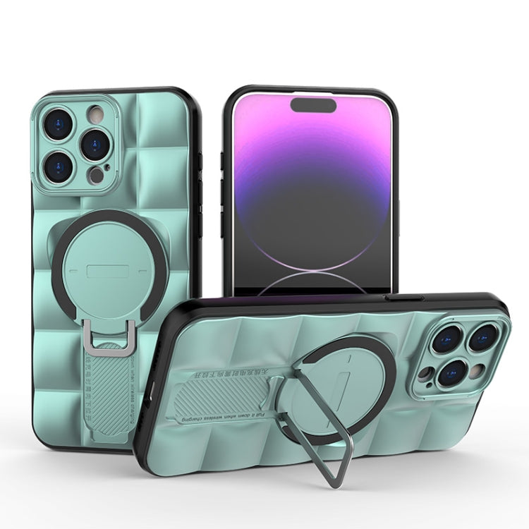 For iPhone 15 Pro Max Airbag TPU + PC Shockproof Phone Case with Holder(Green) - HoMEdemic™ 