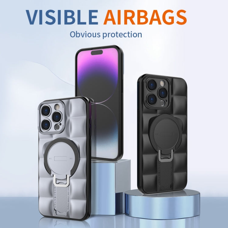 For iPhone 15 Pro Max Airbag TPU + PC Shockproof Phone Case with Holder(Green) - HoMEdemic™ 