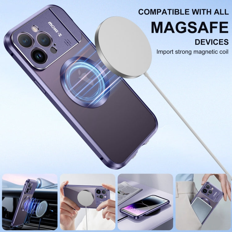 For iPhone 15 Pro Max Aromatherapy Holder Single-sided MagSafe Magnetic Phone Case(Purple) - HoMEdemic™ 