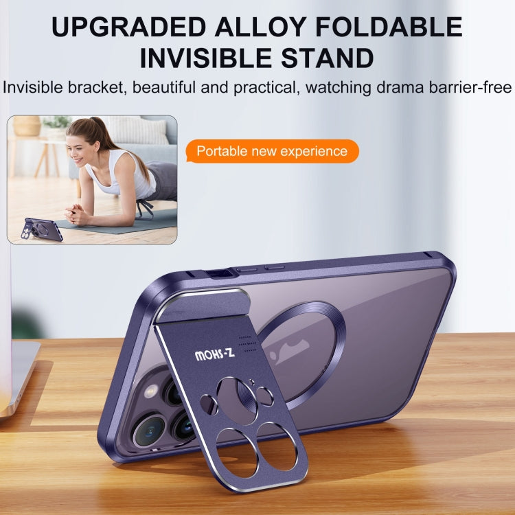 For iPhone 15 Pro Max Aromatherapy Holder Single-sided MagSafe Magnetic Phone Case(Purple) - HoMEdemic™ 
