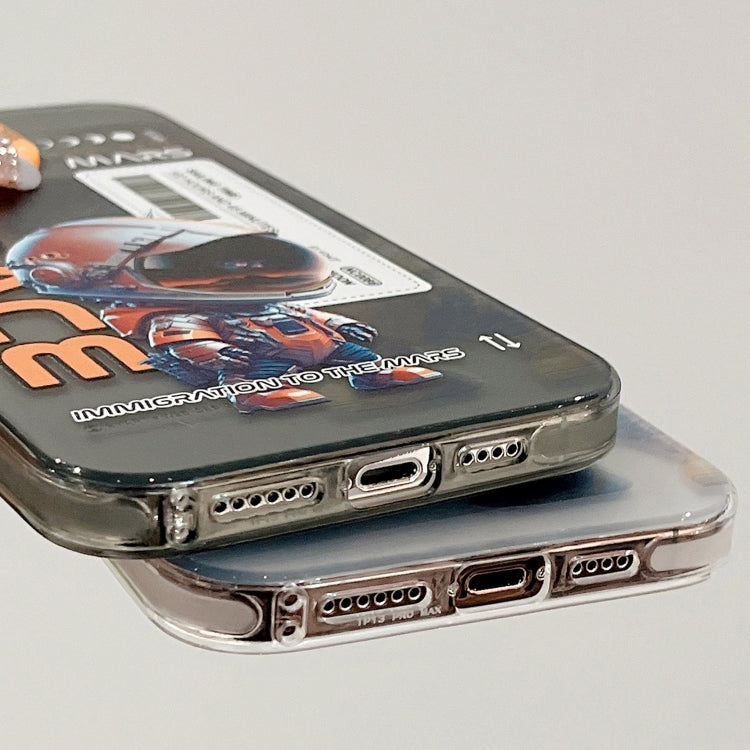 For iPhone 15 Pro Max Astronaut Pattern PC Phone Case(Black Astronaut) - HoMEdemic™ 
