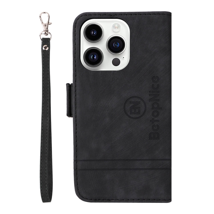 For iPhone 15 Pro Max BETOPNICE Dual-side Buckle Leather Phone Case(Black) - HoMEdemic™ 