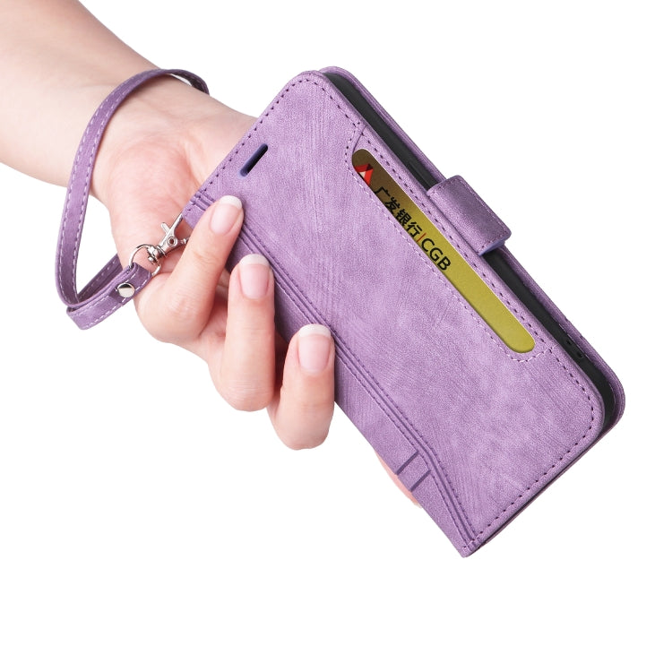 For iPhone 15 Pro Max BETOPNICE Dual-side Buckle Leather Phone Case(Purple) - HoMEdemic™ 