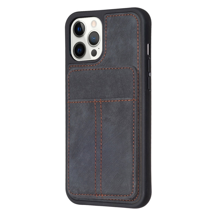 For iPhone 15 Pro Max BF28 Frosted Card Bag Phone Case with Holder(Black) - HoMEdemic™ 