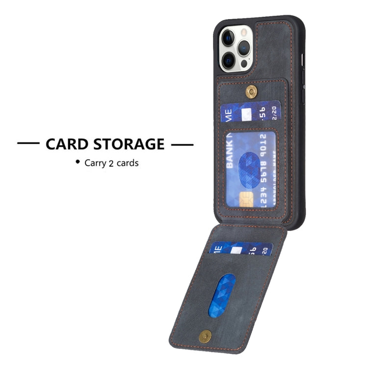 For iPhone 15 Pro Max BF28 Frosted Card Bag Phone Case with Holder(Black) - HoMEdemic™ 