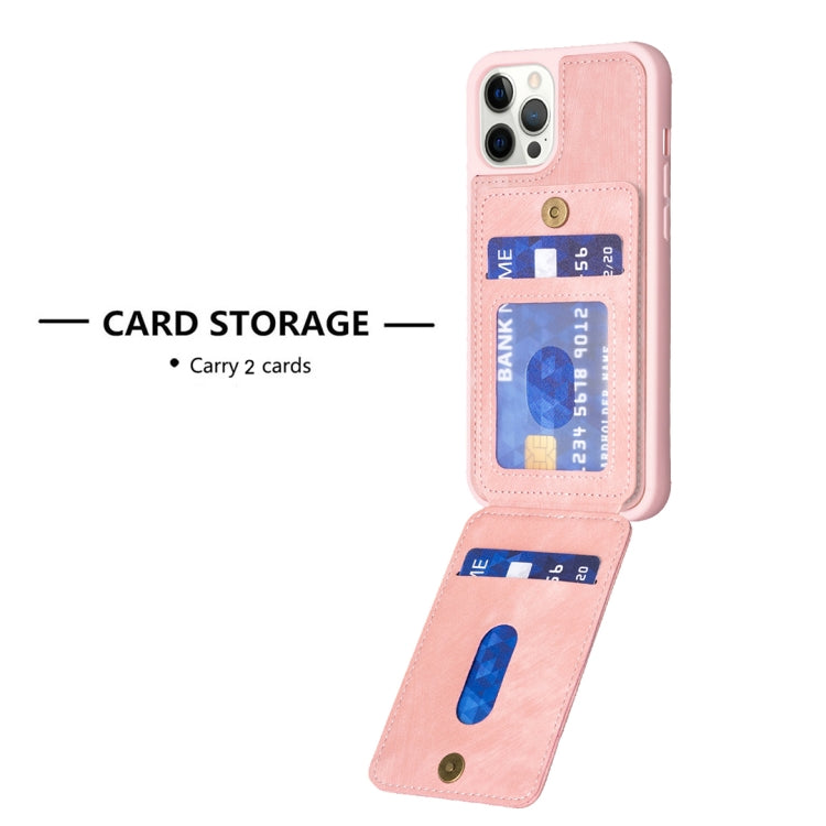 For iPhone 15 Pro Max BF28 Frosted Card Bag Phone Case with Holder(Pink) - HoMEdemic™ 