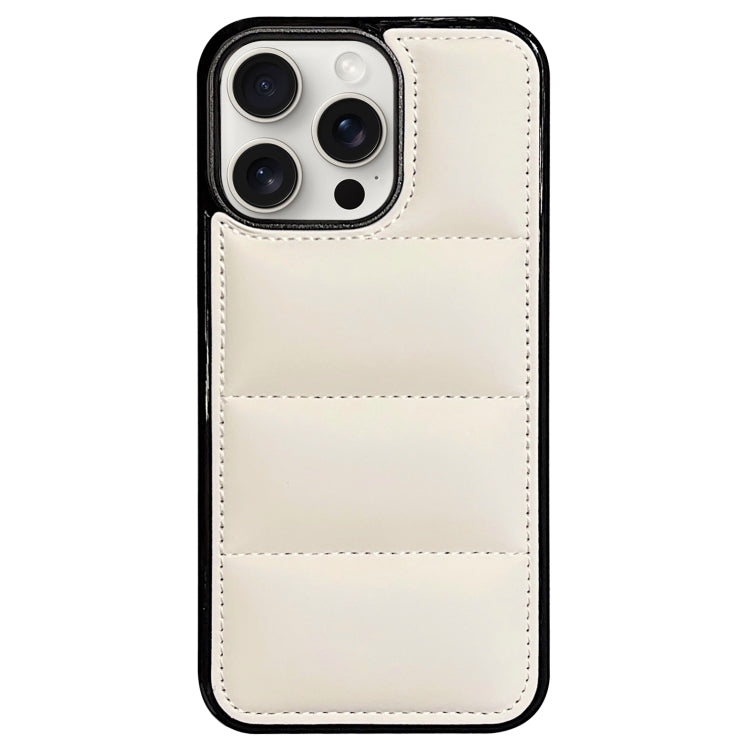 For iPhone 15 Pro Max Big Hole Eiderdown Airbag Phone Case(White) - HoMEdemic™ 