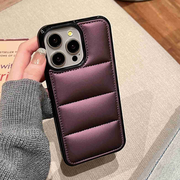 For iPhone 15 Pro Max Big Hole Eiderdown Airbag Phone Case(Wine Red) - HoMEdemic™ 