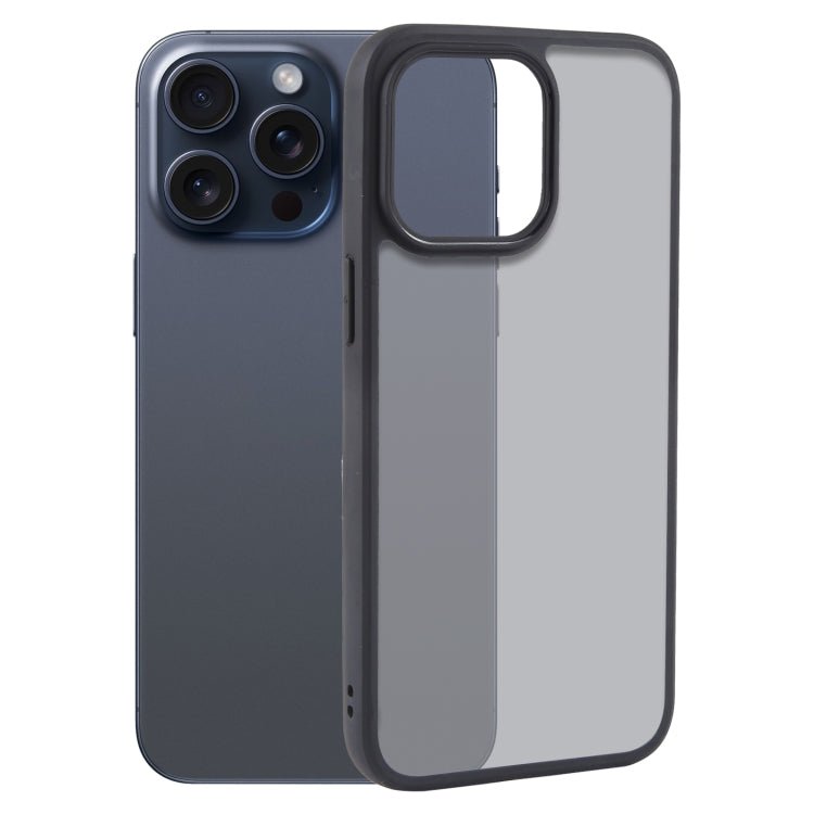 For iPhone 15 Pro Max Big Pore Matte Black TPU + PC Phone Case - HoMEdemic™ 