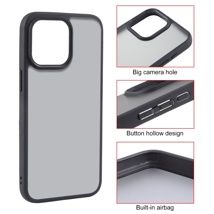 For iPhone 15 Pro Max Big Pore Matte Black TPU + PC Phone Case - HoMEdemic™ 