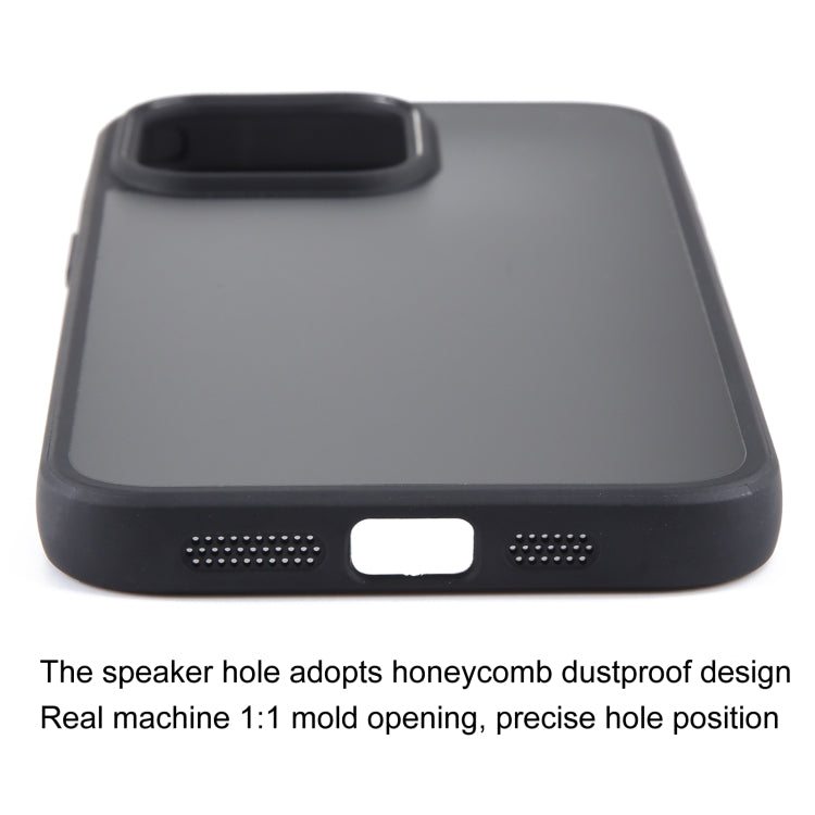 For iPhone 15 Pro Max Big Pore Matte Black TPU + PC Phone Case - HoMEdemic™ 