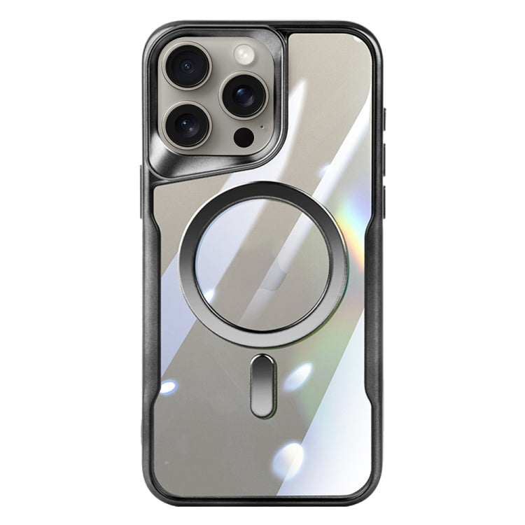 For iPhone 15 Pro Max Blade MagSafe Magnetic Transparent PC Phone Case(Black) - HoMEdemic™ 