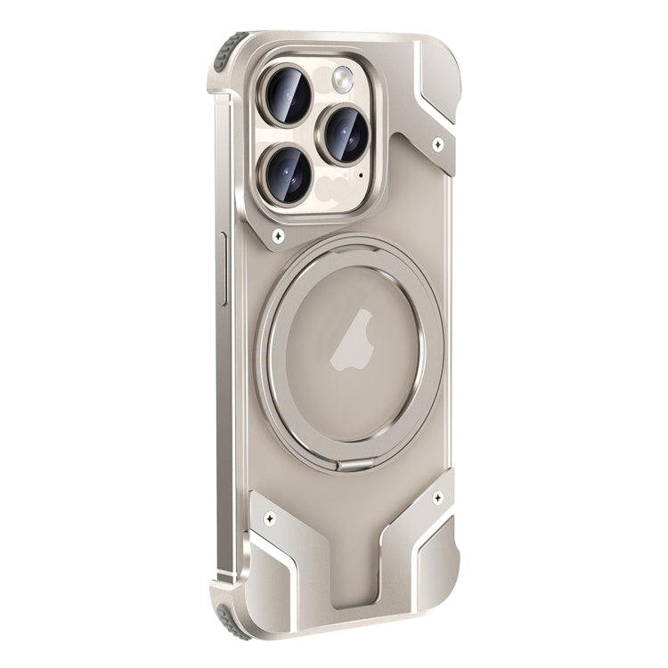 For iPhone 15 Pro Max Borderless MagSafe Rotating Holder Transparent Phone(Titanium Primary) - HoMEdemic™ 