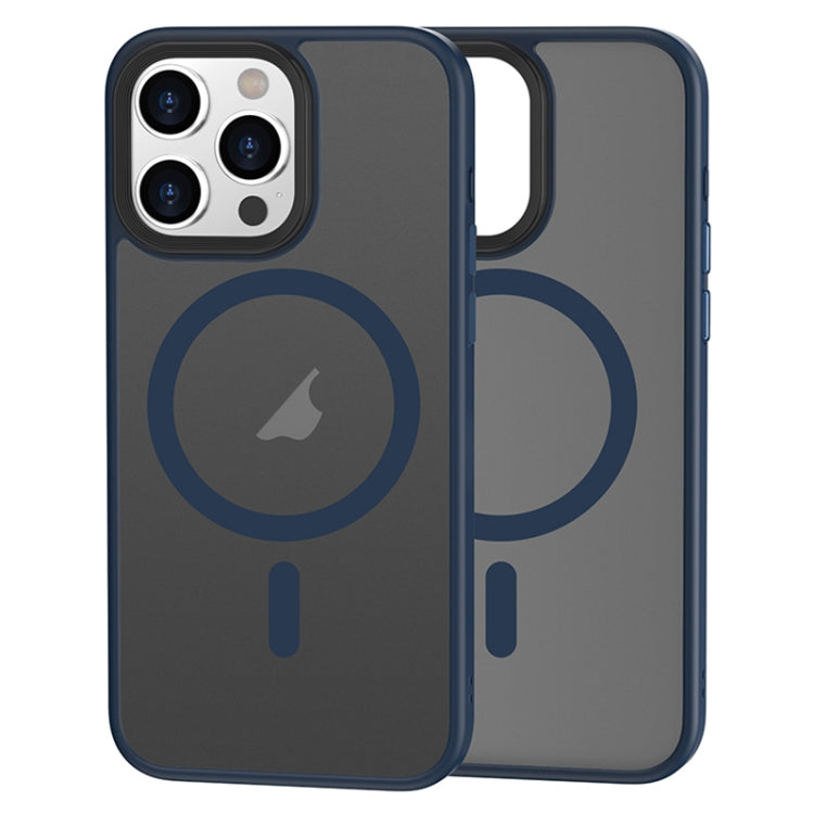 For iPhone 15 Pro Max Brilliant Series MagSafe Micro-frosted Anti-fingerprint PC Phone Case(Dark Blue) - HoMEdemic™ 