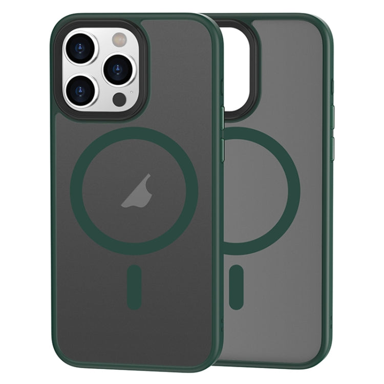 For iPhone 15 Pro Max Brilliant Series MagSafe Micro-frosted Anti-fingerprint PC Phone Case(Green) - HoMEdemic™ 