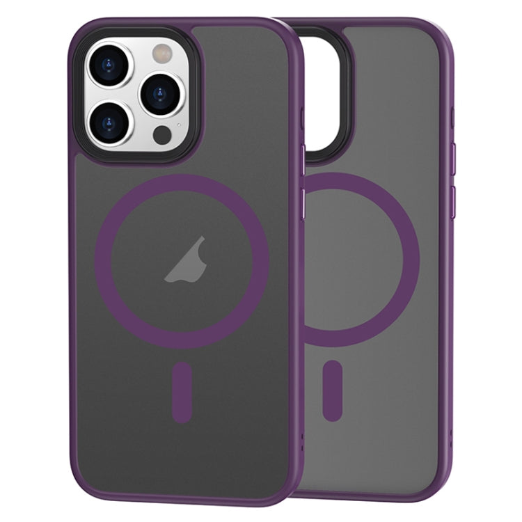 For iPhone 15 Pro Max Brilliant Series MagSafe Micro-frosted Anti-fingerprint PC Phone Case(Purple) - HoMEdemic™ 