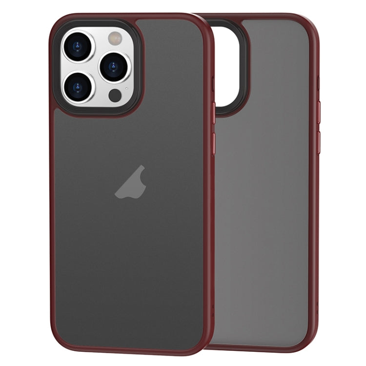 For iPhone 15 Pro Max Brilliant Series Micro-frosted Anti-fingerprint PC Phone Case(Purplish Red) - HoMEdemic™ 