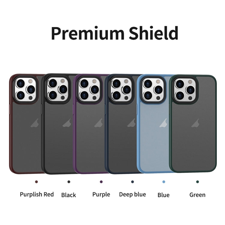 For iPhone 15 Pro Max Brilliant Series Micro-frosted Anti-fingerprint PC Phone Case(Purplish Red) - HoMEdemic™ 