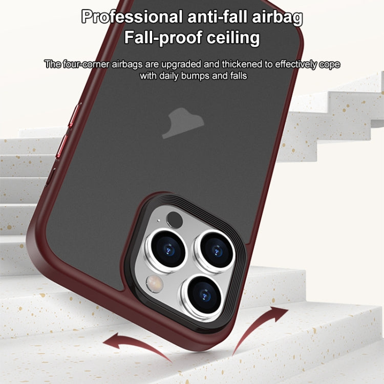 For iPhone 15 Pro Max Brilliant Series Micro-frosted Anti-fingerprint PC Phone Case(Purplish Red) - HoMEdemic™ 