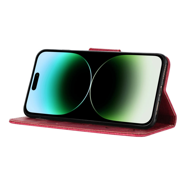 For iPhone 15 Pro Max Butterfly Embossed Flip Leather Phone Case(Red) - HoMEdemic™ 