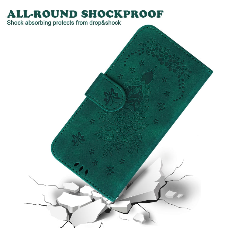 For iPhone 15 Pro Max Butterfly Rose Embossed Leather Phone Case(Green) - HoMEdemic™ 