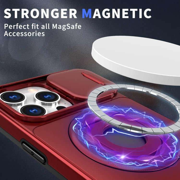 For iPhone 15 Pro Max Camshield MagSafe Ring Holder Armor Phone Case(Red) - HoMEdemic™ 