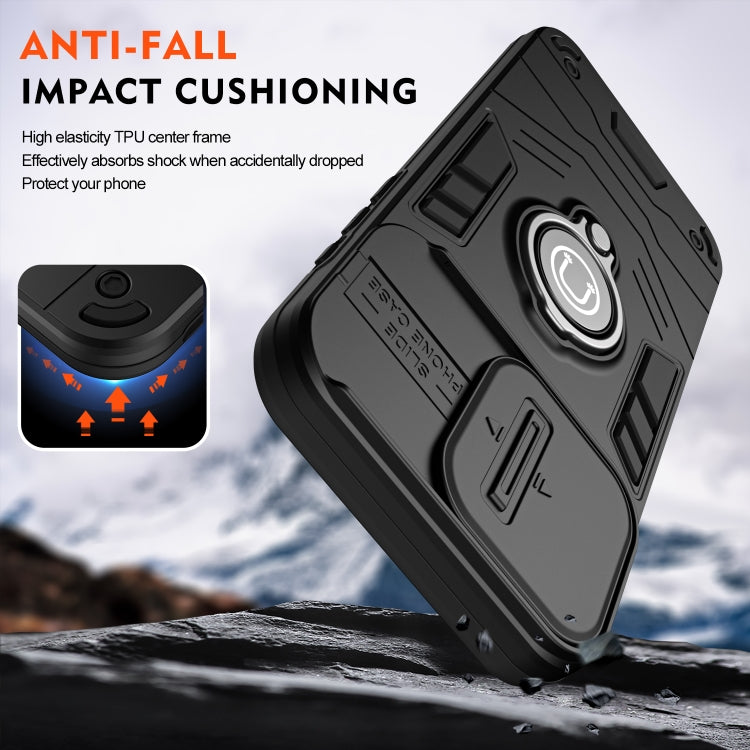 For iPhone 15 Pro Max Camshield Ring Holder Phone Case(Black) - HoMEdemic™ 