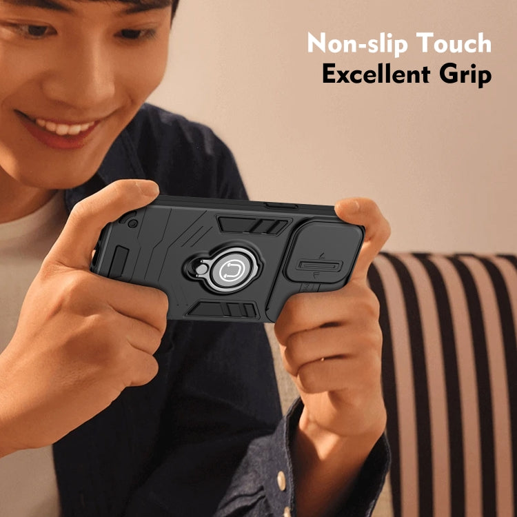 For iPhone 15 Pro Max Camshield Ring Holder Phone Case(Black) - HoMEdemic™ 