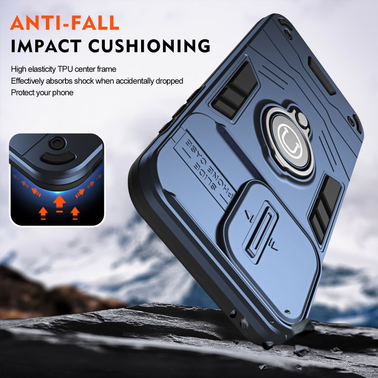 For iPhone 15 Pro Max Camshield Ring Holder Phone Case(Royal Blue) - HoMEdemic™ 