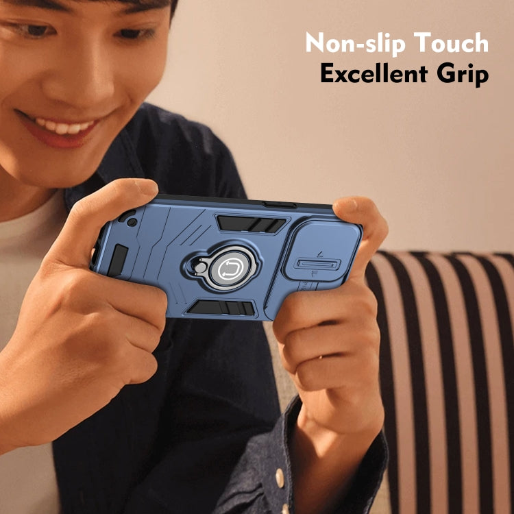 For iPhone 15 Pro Max Camshield Ring Holder Phone Case(Royal Blue) - HoMEdemic™ 
