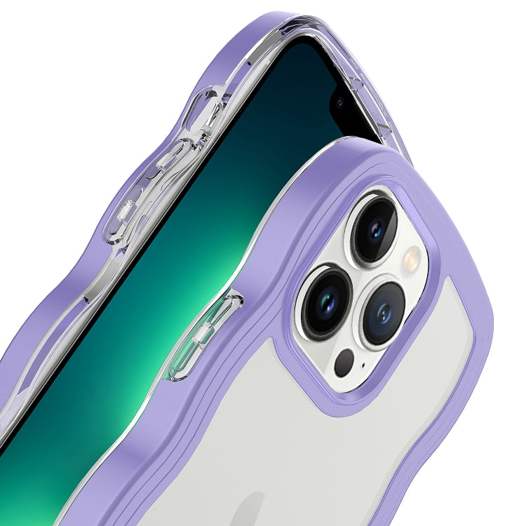 For iPhone 15 Pro Max Candy Color Wave TPU Clear PC Phone Case(Green) - HoMEdemic™ 
