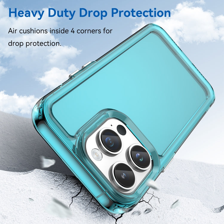 For iPhone 15 Pro Max Candy Series TPU Phone Case(Transparent Blue) - HoMEdemic™ 