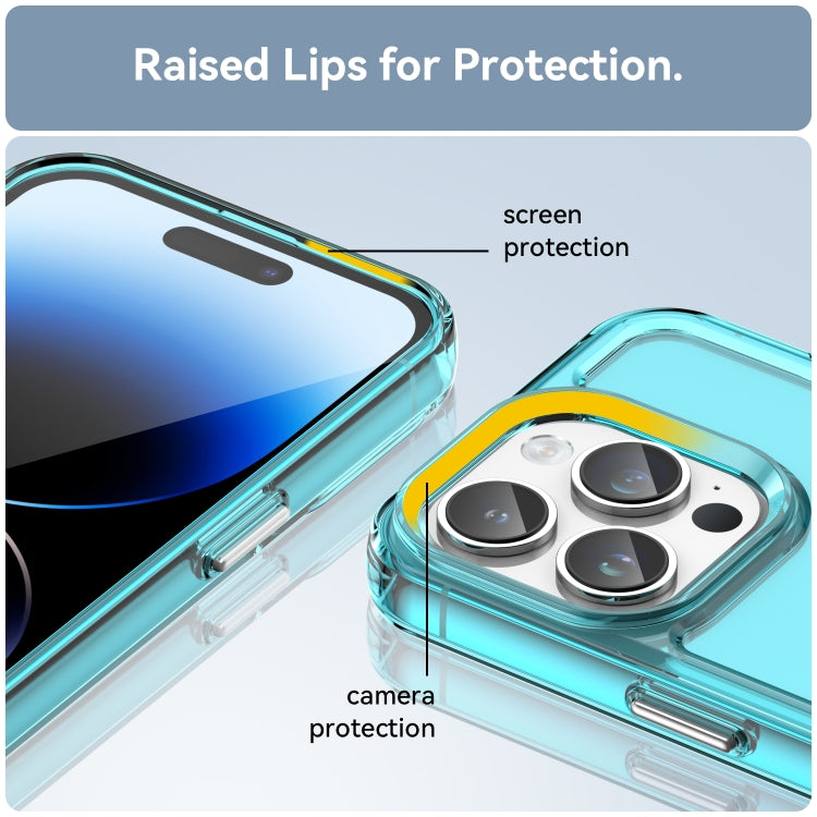For iPhone 15 Pro Max Candy Series TPU Phone Case(Transparent Blue) - HoMEdemic™ 