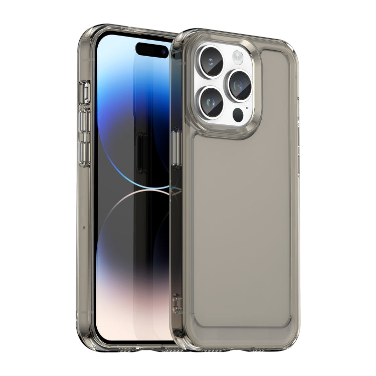 For iPhone 15 Pro Max Candy Series TPU Phone Case(Transparent Grey) - HoMEdemic™ 