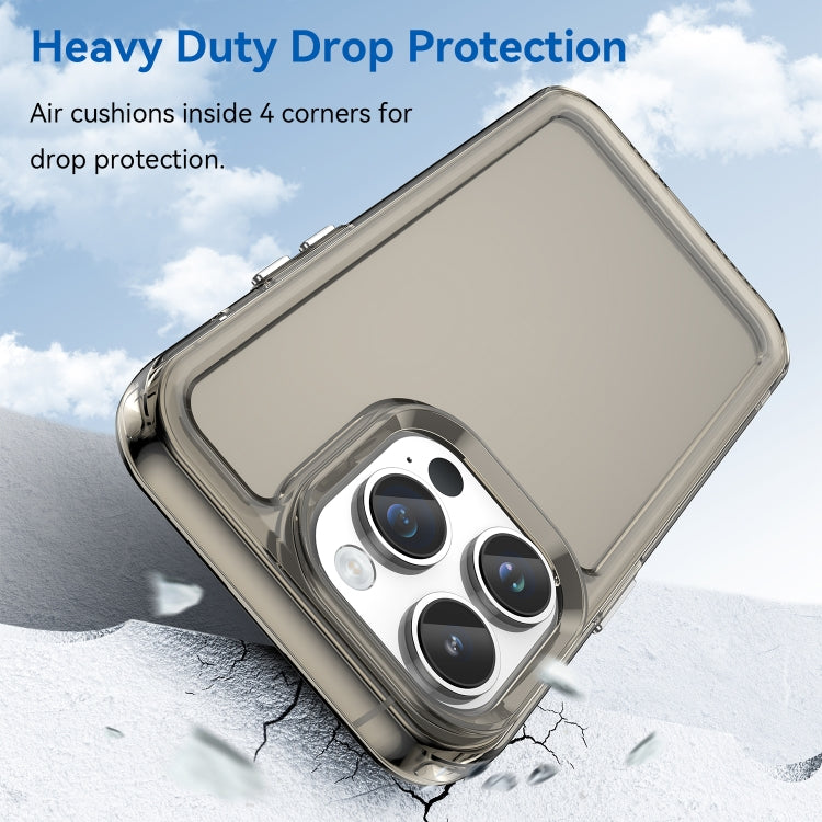 For iPhone 15 Pro Max Candy Series TPU Phone Case(Transparent Grey) - HoMEdemic™ 