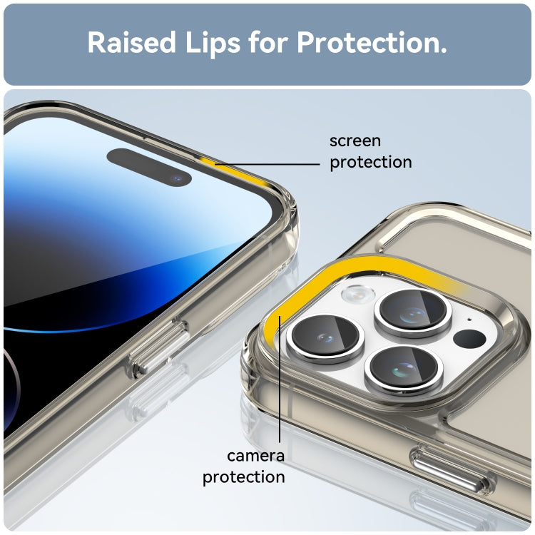 For iPhone 15 Pro Max Candy Series TPU Phone Case(Transparent Grey) - HoMEdemic™ 