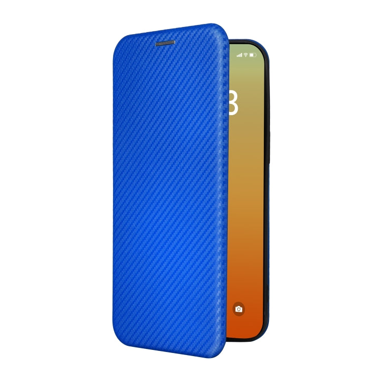 For iPhone 15 Pro Max Carbon Fiber Texture Flip Leather Phone Case(Blue) - HoMEdemic™ 