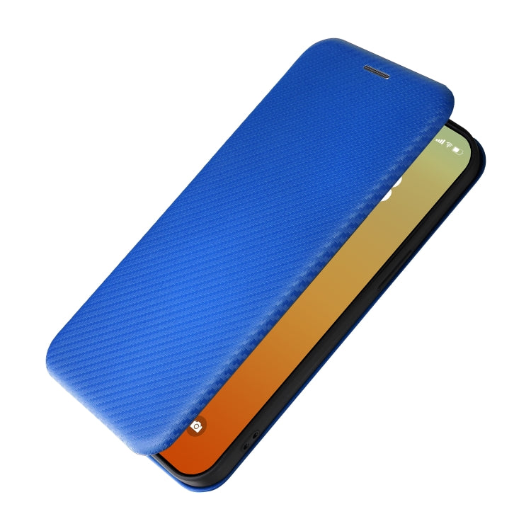 For iPhone 15 Pro Max Carbon Fiber Texture Flip Leather Phone Case(Blue) - HoMEdemic™ 