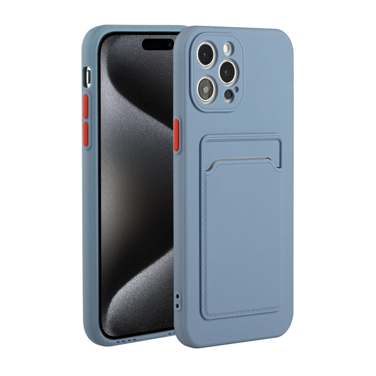 For iPhone 15 Pro Max Card Slot Design Shockproof TPU Phone Case(Grey) - HoMEdemic™ 