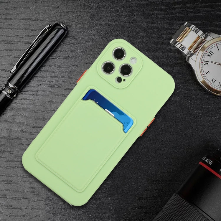 For iPhone 15 Pro Max Card Slot Design Shockproof TPU Phone Case(Matcha Green) - HoMEdemic™ 