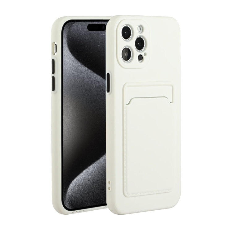 For iPhone 15 Pro Max Card Slot Design Shockproof TPU Phone Case(White) - HoMEdemic™ 