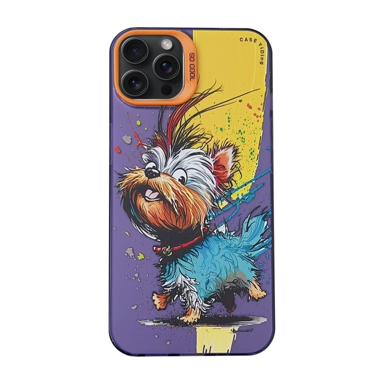 For iPhone 15 Pro Max Cartoon Animal Graffiti PC + TPU Phone Case(Puppy) - HoMEdemic™ 