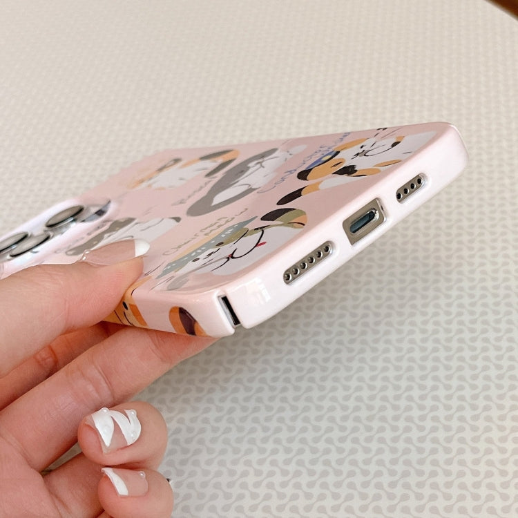 For iPhone 15 Pro Max Cartoon Film Craft Hard PC Phone Case(Cute Cats) - HoMEdemic™ 
