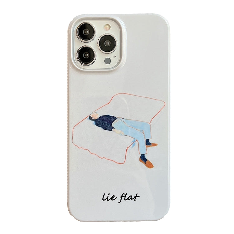 For iPhone 15 Pro Max Cartoon Film Craft Hard PC Phone Case(Lie Flat) - HoMEdemic™ 